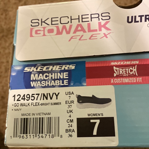 Skechers Go Walk Flex Navy size 7 - Picture 5 of 6